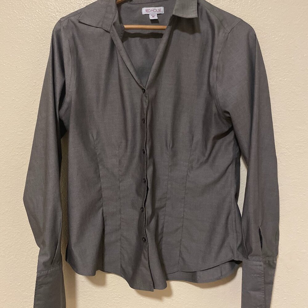 Grey Button Down Women